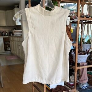 Topshop White Sleeveless Blouse